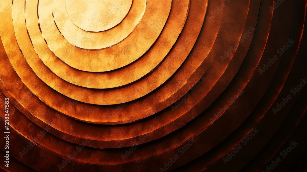 Fototapeta premium Abstract Concentric Circles in Warm Brown Tones