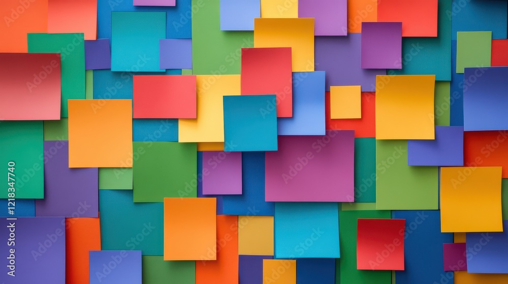 Vibrant Colorful Abstract Background with Overlapping Square and Rectangle Shapes for Creative Design Vibrant Colorful Abstract Background with Overlapping Square and Rectangle Shapes for Creative Design