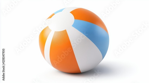 Free Download Orange and Blue Beach Ball Summer Fun Toy - GFXLoad