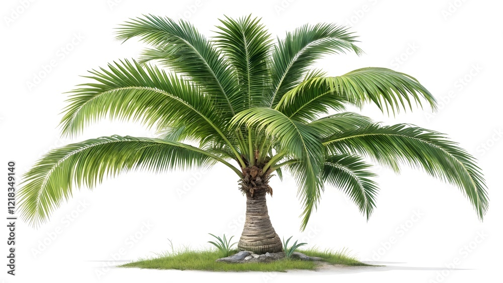 Obraz premium Photorealistic Coconut Palm Tree with Lush Green Fronds V8