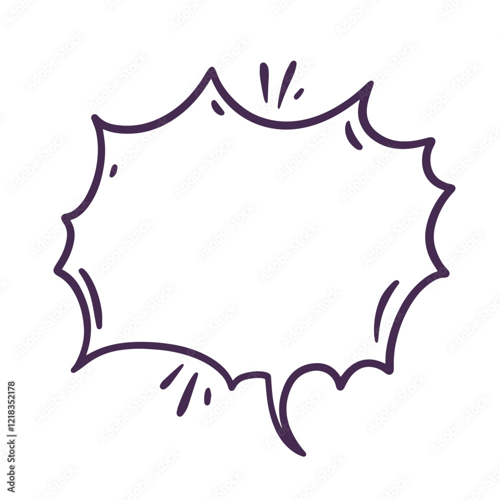 An Illustration of a Speech Bubble in a Comic Book Style for Creative and Fun Uses An Illustration of a Speech Bubble in a Comic Book Style for Creative and Fun Uses