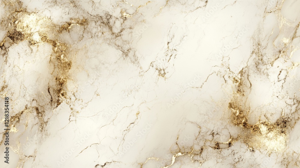 Fototapeta premium Elegant Beige Marble With Gold Veining Texture
