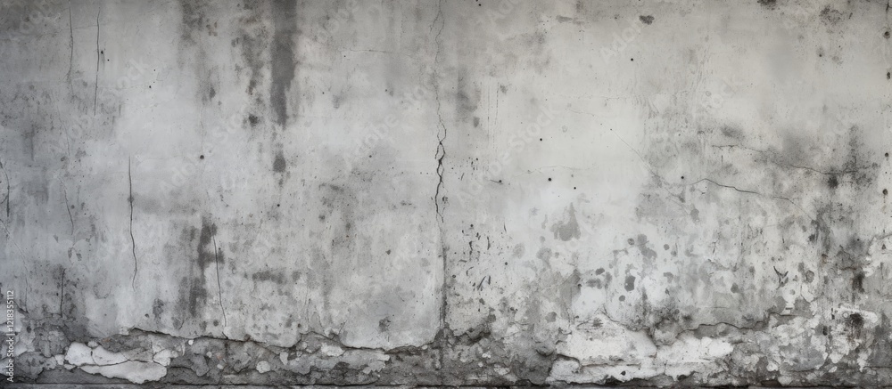 Obraz premium Textured cement wall with grey and grungy finish, featuring uneven surface and subtle stains for a rustic, industrial backdrop.