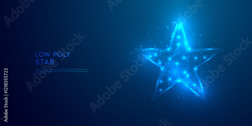 Glowing Low Poly Star background