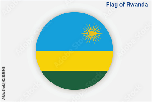 Free Download High detailed flag of Rwanda. National Rwanda flag. Africa. 3D illustration. - GFXLoad
