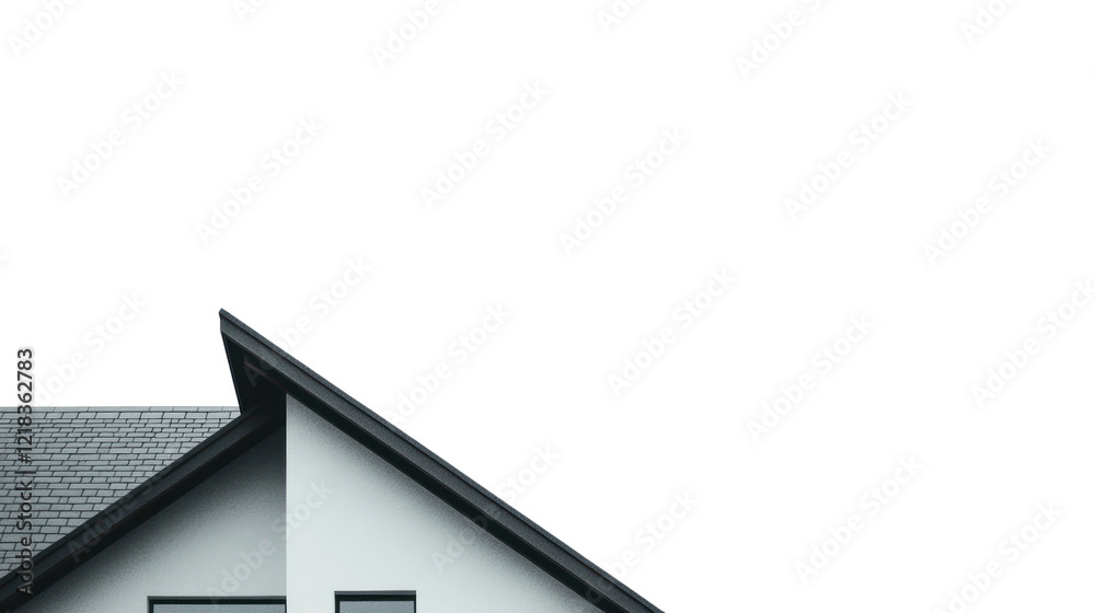 Modern house exterior with sleek design against a plain background, emphasizing architecture and contemporary style. Modern house exterior with sleek design against a plain background, emphasizing architecture and contemporary style.