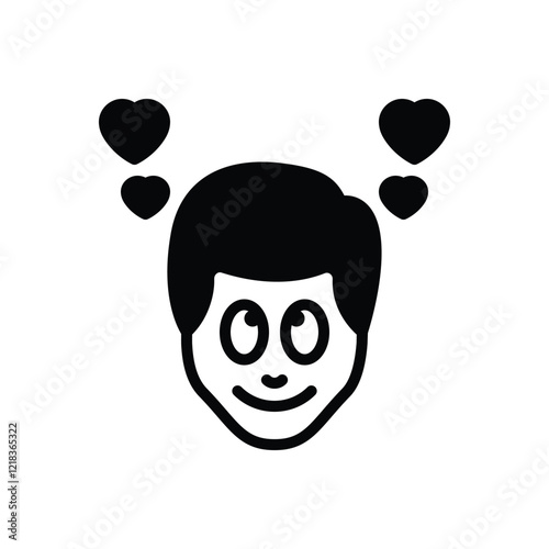 Black solid icon for grateful