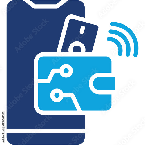 Mobile Wallet mixed color icon