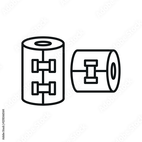 Compression bandage icon, designed with a clean and professional look, ideal for medical graphics