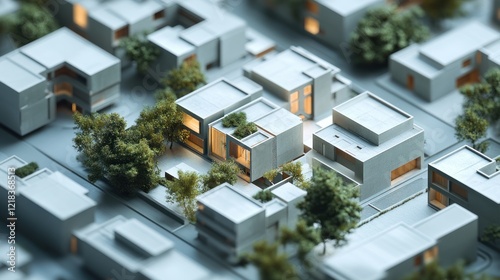 Architectural Model: A Futuristic Eco-Friendly Residential Community