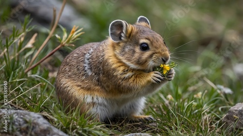 Foraging in the Heights: Ili Pika in its Alpine Habitat