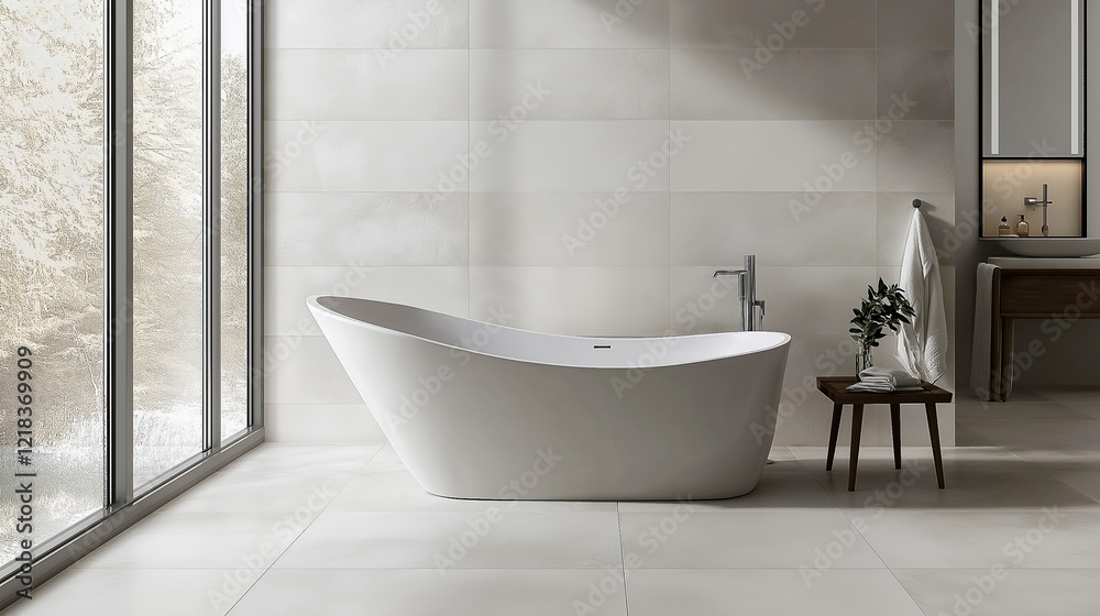 Luxury bathroom in minimalist style Luxury bathroom in minimalist style
