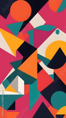 Modern vector style artwork with geometric energy
