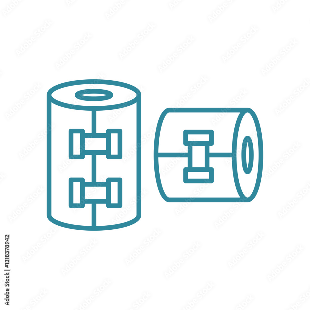 Compression bandage icon, designed with a clean and professional look, ideal for medical graphics Compression bandage icon, designed with a clean and professional look, ideal for medical graphics