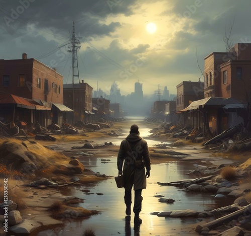 Wallpaper Mural Illustration of apocalyptic scene. Torontodigital.ca