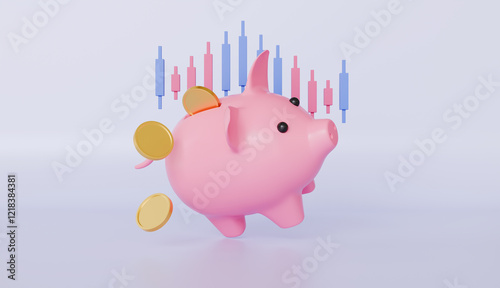 Piggy bank killed by the financial crisis, Accounting or money investment concept photo