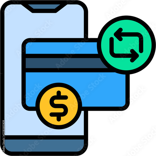 Recurring Payment lineal color icon