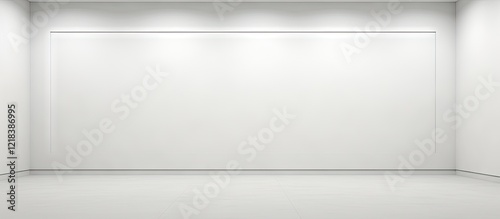 Wallpaper Mural Minimalist interior of a spacious white art gallery with bright lighting, empty walls ready for artwork, and a seamless floor. Torontodigital.ca