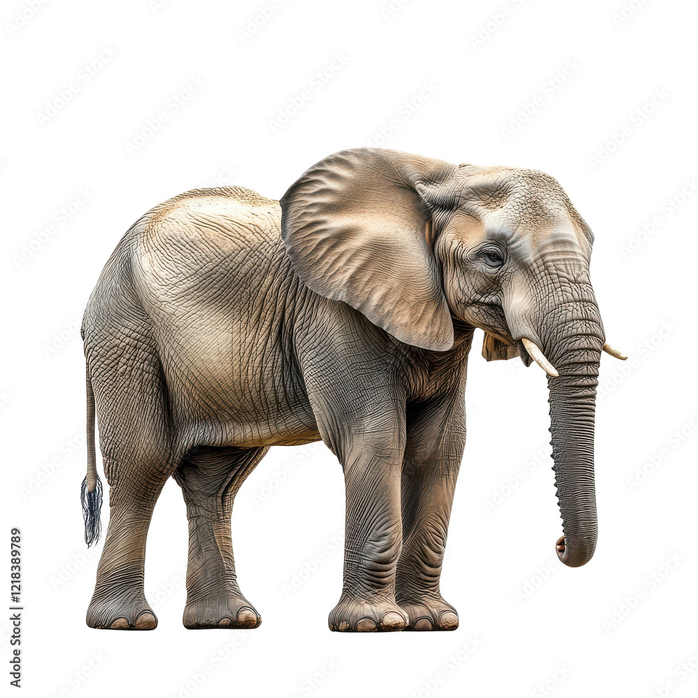 Fototapeta premium African Elephant Majestic Creature Dark Background