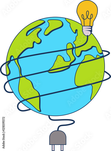 Earth Hour Illustration