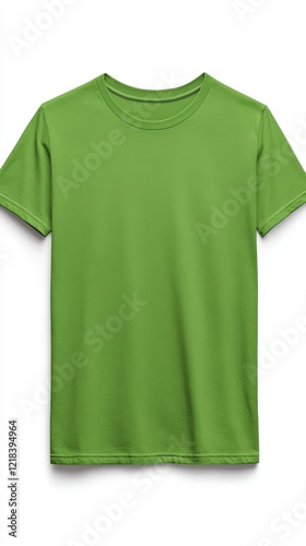 Bright green t-shirt mockup displaying a clean and simple design perfect for casual wear, sports events, or promotional purposes in various settings