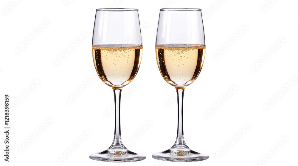 Two glasses on transparent background Two glasses on transparent background