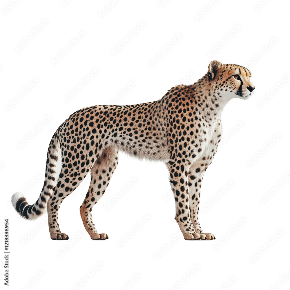Majestic Cheetah Profile Wild Cat in Black Background Majestic Cheetah Profile Wild Cat in Black Background