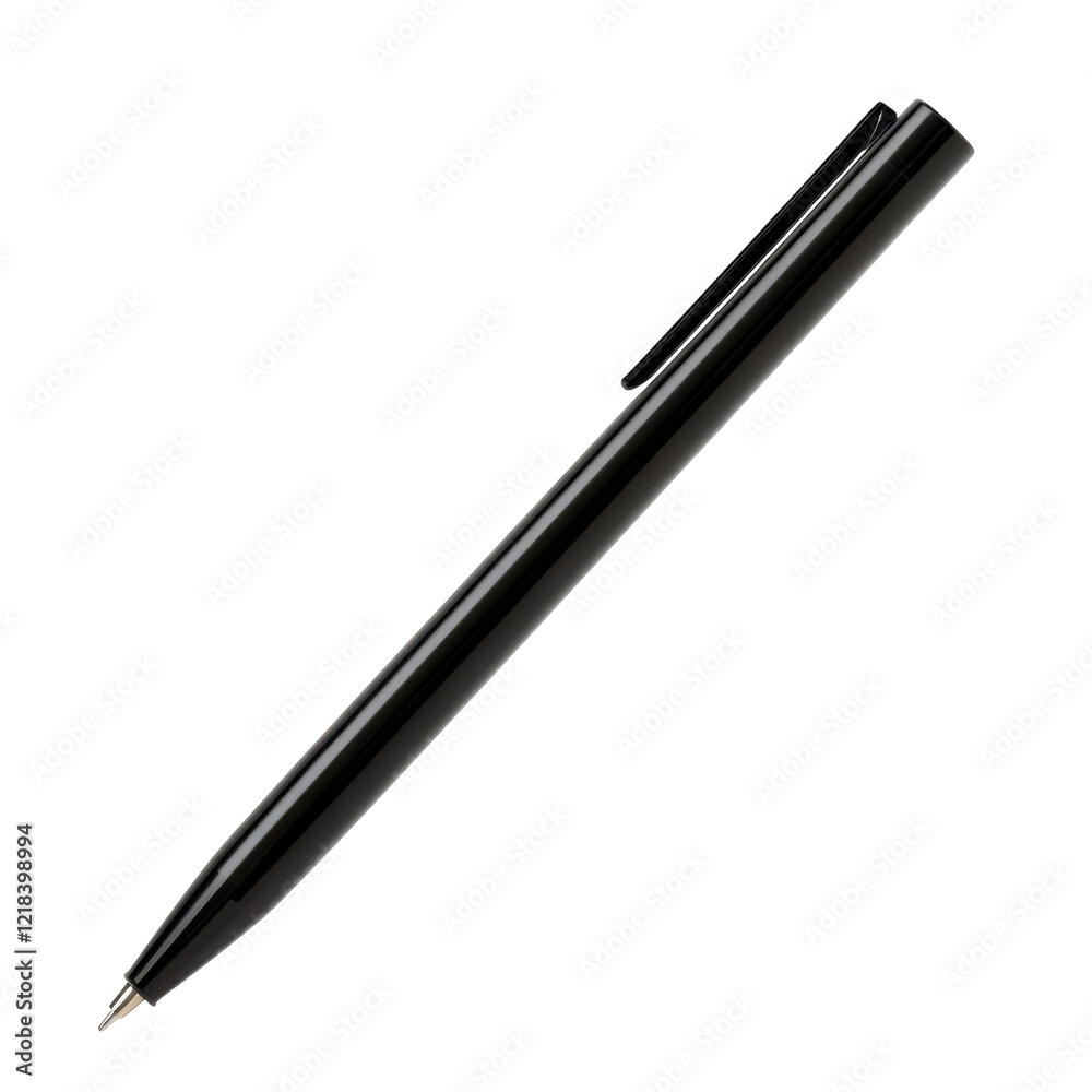 Black Pen on White Background on transparent background. Black Pen on White Background on transparent background.