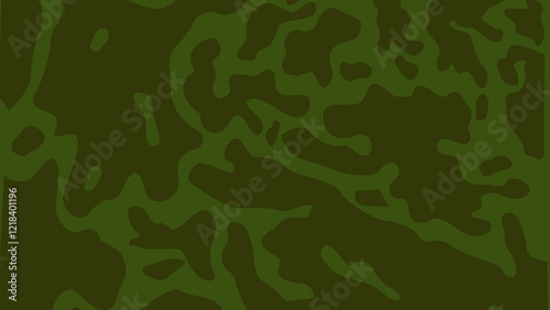 Abstract camouflage pattern in shades of green