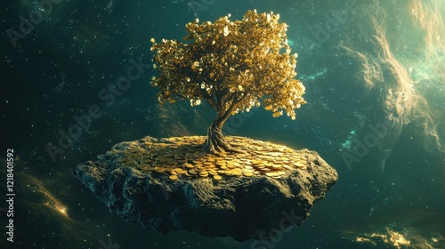 Golden Tree of Abundance in a Cosmic Landscape photo