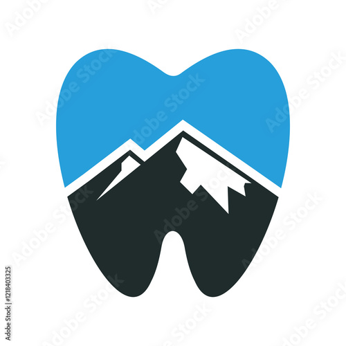 Mountain Dental Logo Concept ABSTRACK VECTOR