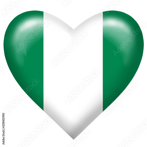 Free Download nigeria flag, country flag, flag, nigeria, heart, country, nigeria country, nigeria flag with heart, heart sign, heart with country flag, flag of country, 3d heart - GFXLoad
