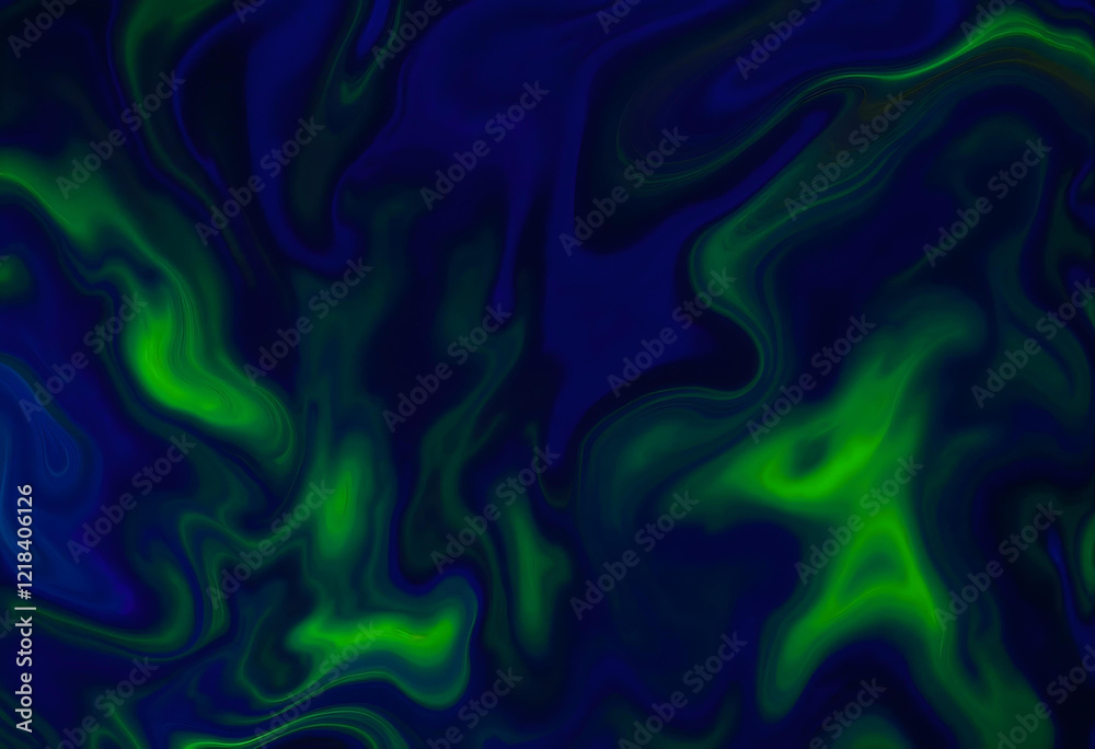 Obraz premium Abstract Gradient Background with Dark Purple, Blue, Green, and Yellow Highlights, Smooth Texture and Depth Effect