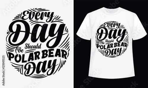 International polar bear day Design for t-shirt, hoodie, cards, frame artwork, bags, mugs, stickers, banner, poster and other uses . Fully editable vector graphic and print ready file.