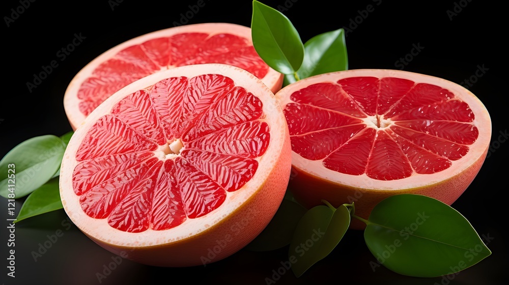 A red pomelo fruit cut in half, showcasing its vibrant pink pulp, isolated on a clean white background with precise clipping path, captured in high-definition detail, A red pomelo fruit cut in half, showcasing its vibrant pink pulp, isolated on a clean white background with precise clipping path, captured in high-definition detail,