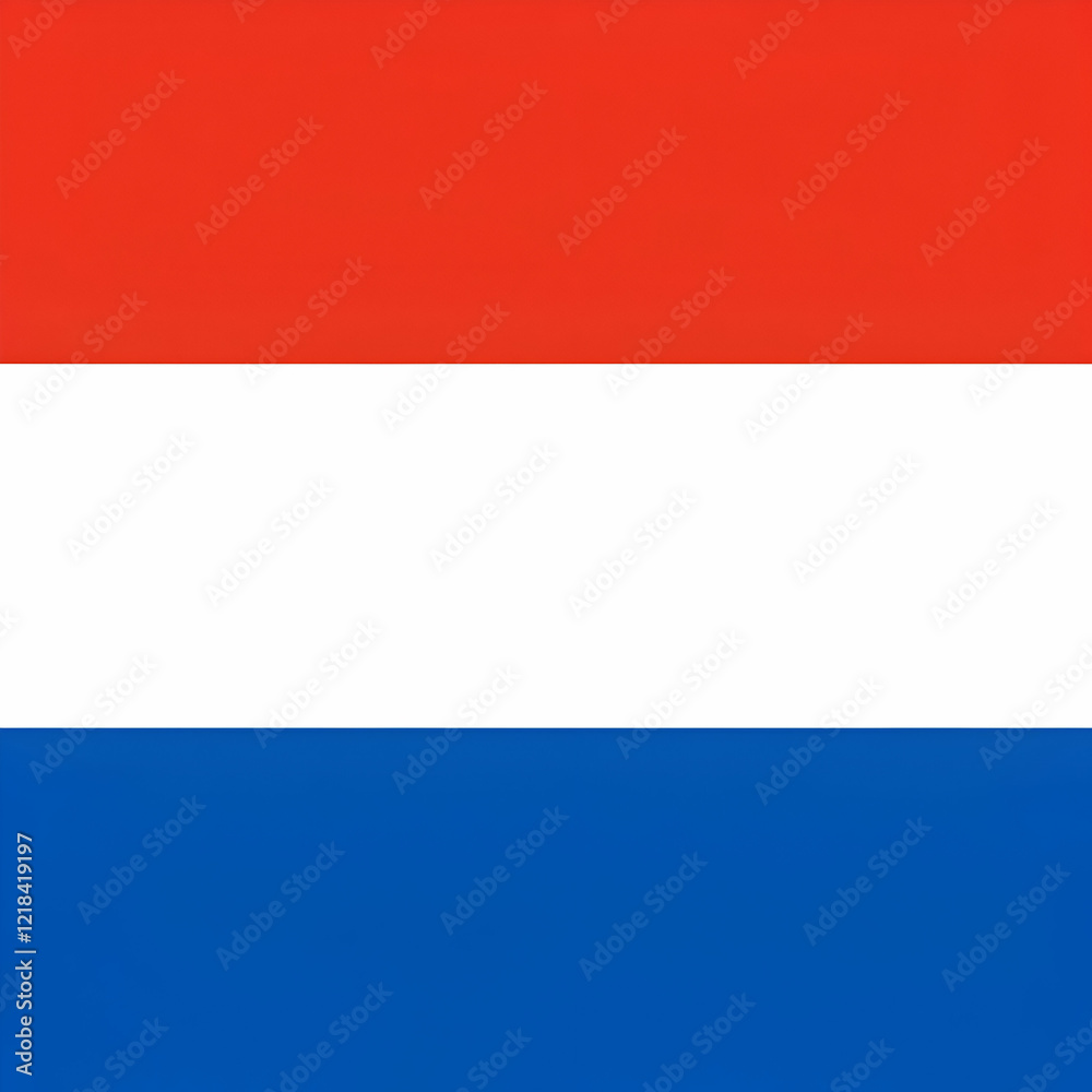 The Dutch flag. red. white. and blue. The Dutch flag. red. white. and blue.