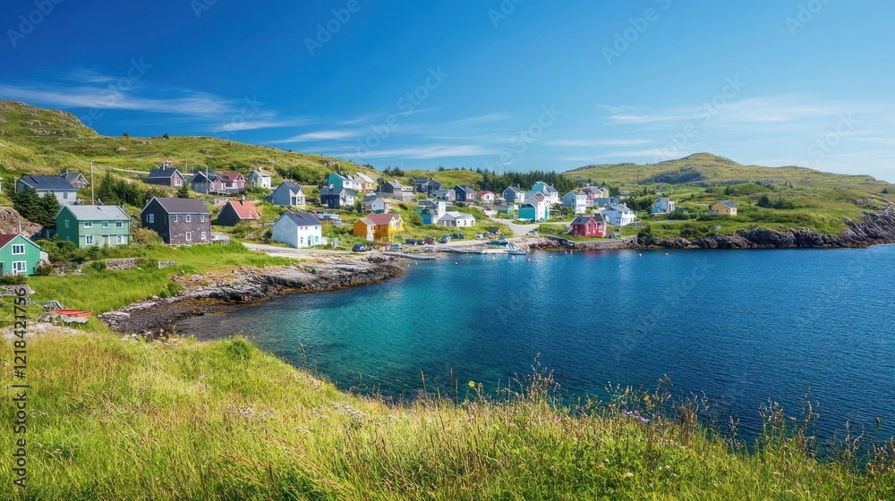 Fototapeta premium Picturesque Coastal Village in Newfoundland, Canada