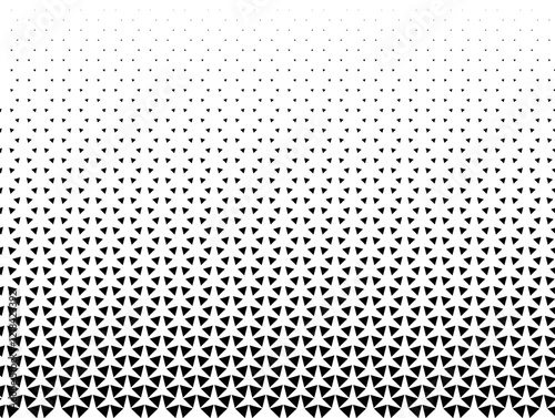 Geometric pattern of black triangles on a white background.Seamless in one direction.Option with an Average fade out. Scale method.