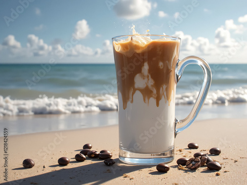 Coffee with an Ocean View – Ideal for Business Advertising