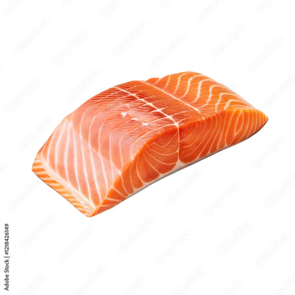 Raw salmon steak on transparent background, PNG Raw salmon steak on transparent background, PNG