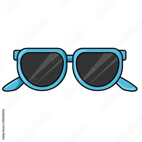 Blue sunglasses vector illustration, eyeglasses clip art, clip art eyeglasses, glasses flat icon