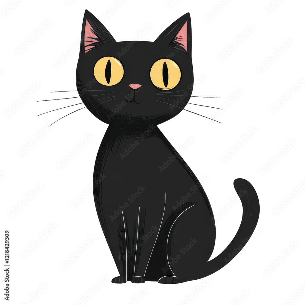 Adorable Cartoon Cat Design on transparent background. Adorable Cartoon Cat Design on transparent background.