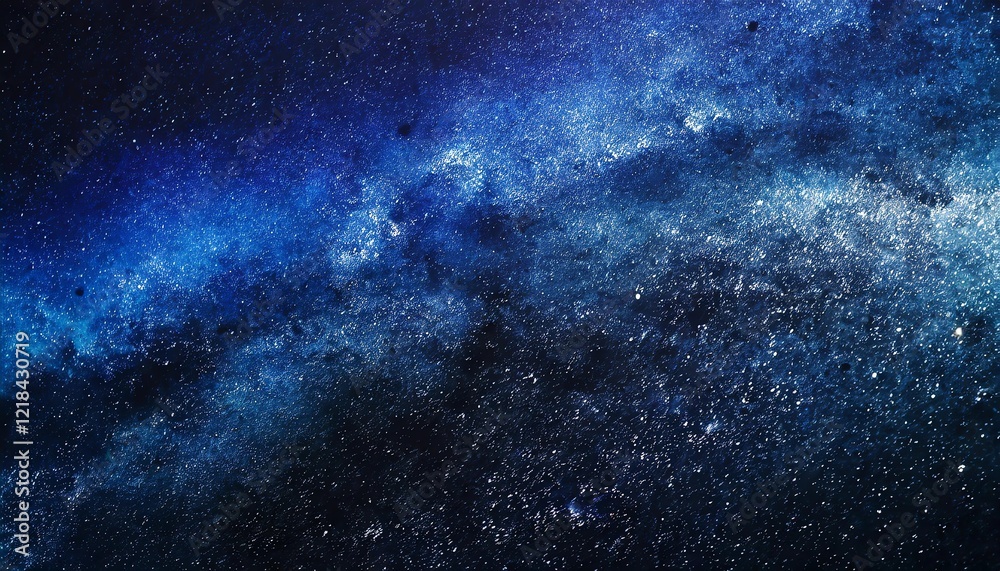 Fototapeta premium 星々の交響曲 インディゴブルーとブラックの幻想的な宇宙空間