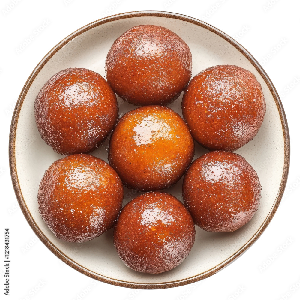 Sweet Gulab Jamun Dessert on transparent background. Sweet Gulab Jamun Dessert on transparent background.