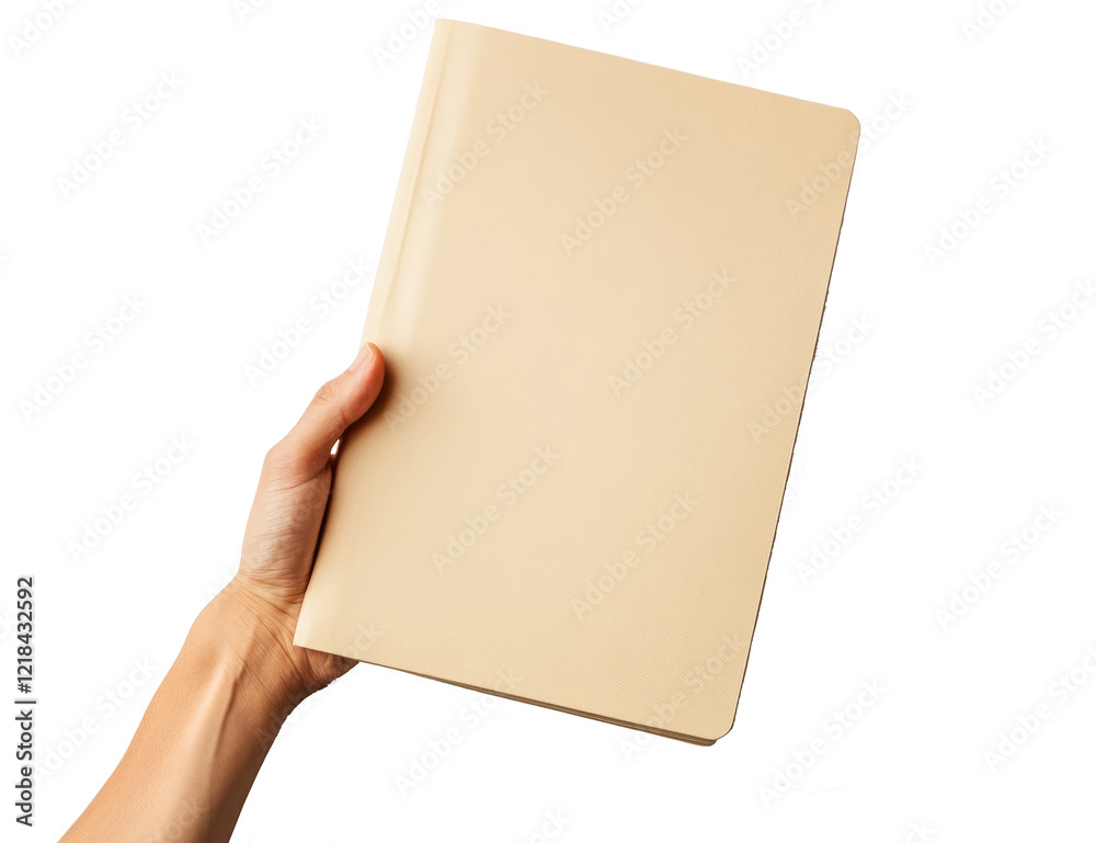 Hand holding manila file folders isolated on transparent or white background Hand holding manila file folders isolated on transparent or white background