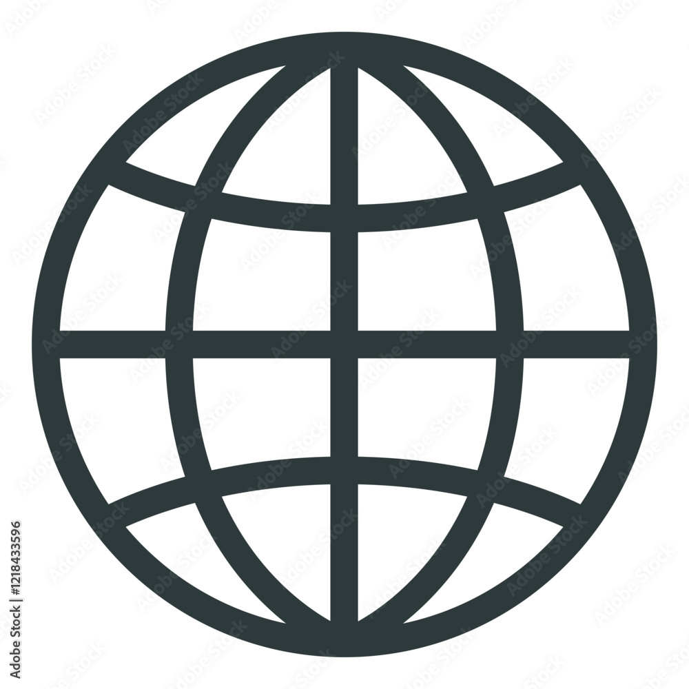 World Wide Web flat vector icon isolated on white background. World Wide Web flat vector icon isolated on white background.
