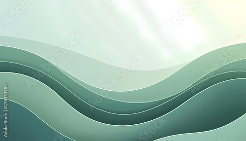 abstract Light Green wave background