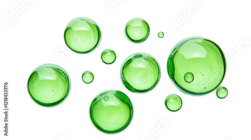 Green bubbles with png and transparent background