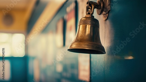 A ringing school bell symbolizes the structure of the school day, signaling transitions between classes and marking time in a student's life.