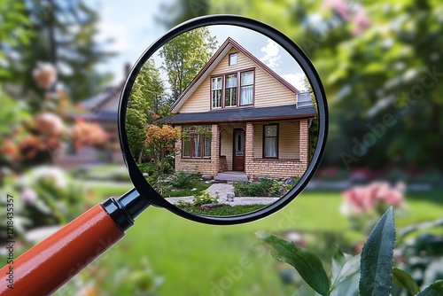 Magnifying a charming home for real estate.